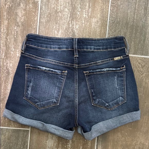 KanCan Dark Blue Distressed Jean Shorts - Picture 4 of 8